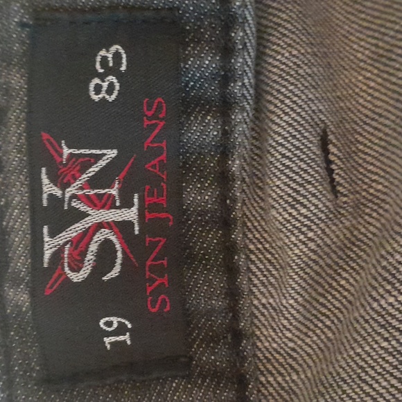 SYN Jeans Distressed Gray Jeans 36x34 - Picture 4 of 8